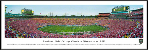 Lambeau Field College Classic - Wisconsin Badgers vs. LSU Tigers Panoramic Picture