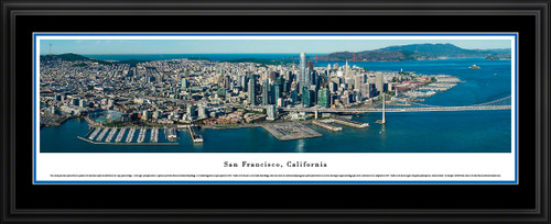 Panoramic Skyline Decor Francisco, California City San Poster
