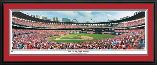 St. Louis Cardinals Panoramic Picture - Last Pitch at Busch Stadium - MLB Wall Decor