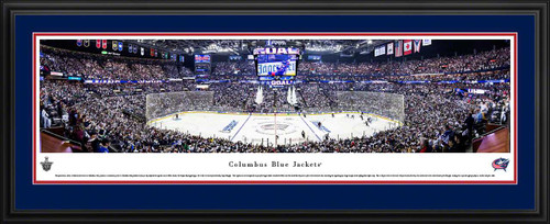 Columbus Blue Jackets Panoramic Poster - Nationwide Arena Fan Cave Print