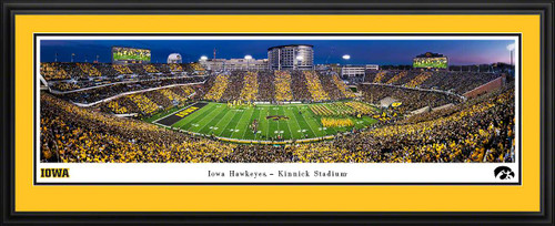 Iowa Hawkeyes Football Panoramic Print - Kinnick Stadium Sunset Poster