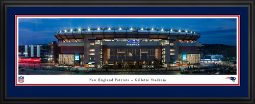 New England Patriots Panoramic Fan Cave Decor - Gillette Stadium NFL Poster