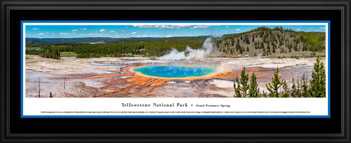 Yellowstone National Park Panoramic Wall Decor - Grand Prismatic Spring Picture