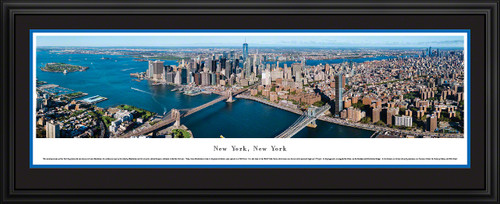 New York City Skyline Panoramic Wall Art - Lower Manhattan & the East River