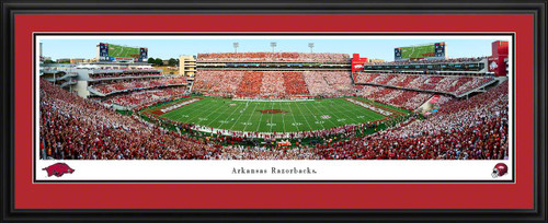 Arkansas Razorbacks Football Panoramic Poster - Donald W. Reynolds Razorback Stadium