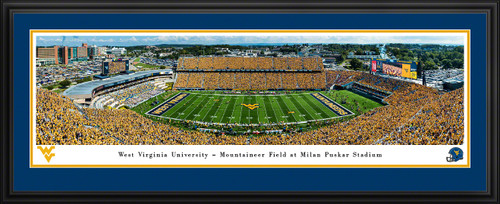 West Virginia Mountaineers Football Panoramic Fan Cave Decor - Mountaineer Field at Milan Puskar Stadium