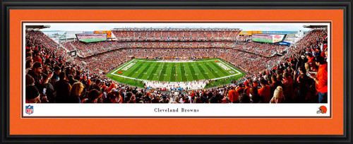 Cleveland Browns Panoramic Poster - FirstEnergy Stadium NFL Fan Cave Decor