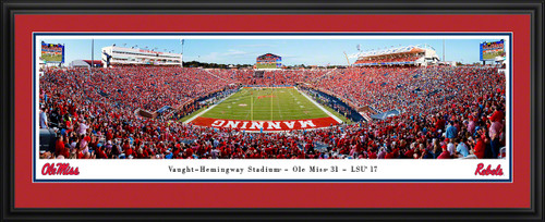 Ole Miss Rebels End Zone Football Panoramic Picture - Vaught-Hemingway Stadium