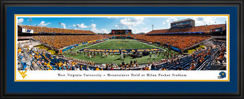 West Virginia Mountaineers Football End Zone Panoramic Picture - Mountaineer Field at Milan Puskar Stadium