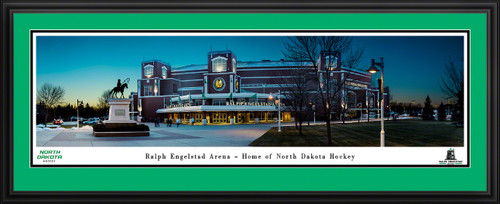 Ralph Engelstad Arena Exterior Fan Cave Decor - North Dakota Hockey Panoramic Picture