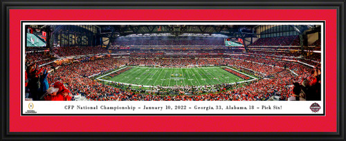 2022 CFP National Championship Game - Georgia vs. Alabama Panoramic Picture - Pick Six!