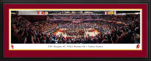 USC Trojans Basketball Panoramic Picture - Galen Center Fan Cave Decor