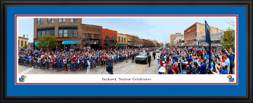 Jayhawks Celebrate - Kansas Jayhawks Celebration Parade Panoramic Picture