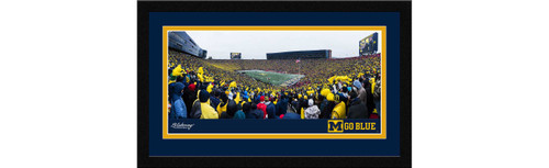 Michigan Wolverines Football Framed Panoramic Picture - Michigan Stadium Wall Decor