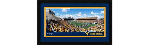 West Virginia Mountaineers Football Framed Panoramic Picture - Mountaineer Field at Milan Puskar Stadium Wall Decor