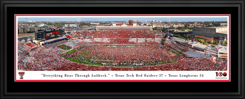 Texas Tech Red Raiders Field Storming Football Panoramic Picture - Jones AT&T Stadium Fan Cave Decor