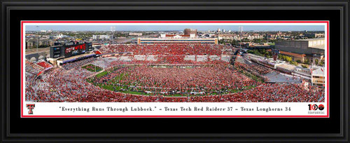 Texas Tech Red Raiders Field Storming Football Panoramic Picture - Jones AT&T Stadium Fan Cave Decor