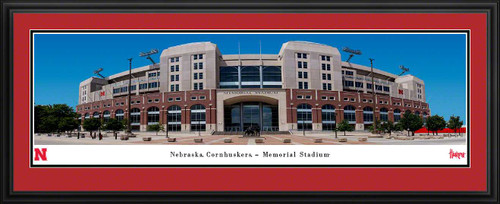 Nebraska Huskers Fan Cave Decor - Memorial Stadium Panoramic Picture