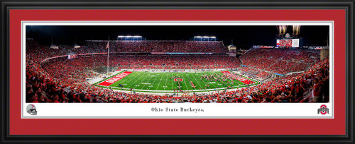 Ohio State Buckeyes Victory Celebration Fan Cave Decor - Ohio Stadium Panoramic Picture