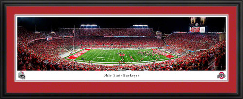 Ohio State Buckeyes Victory Celebration Fan Cave Decor - Ohio Stadium Panoramic Picture