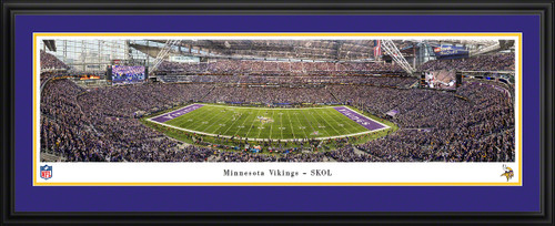 Minnesota Vikings NFL Playoffs Panoramic Picture - U.S. Bank Stadium Fan Cave Decor