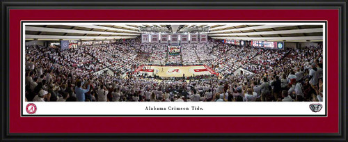Alabama Crimson Tide Basketball Panoramic Picture - Coleman Coliseum Fan Cave Decor