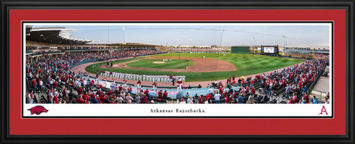 Arkansas Razorbacks Baseball Panoramic Picture - Baum-Walker Stadium at George Cole Field Fan Cave Decor