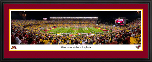 Minnesota Golden Gophers Football Panoramic Picture - Huntington Bank Stadium Fan Cave Decor