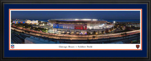 Soldier Field Panoramic Picture - Chicago Bears NFL Fan Cave Decor