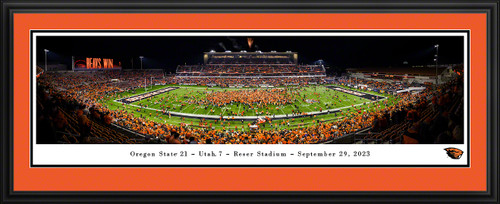Oregon State Beavers Field Storming Panoramic Picture - Reser Stadium Fan Cave Decor