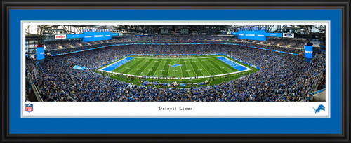 Detroit Lions Panoramic Picture - Ford Field NFL Fan Cave Decor