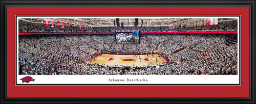 Arkansas Razorbacks Men's Basketball Panoramic Picture - Bud Walton Arena Fan Cave Decor