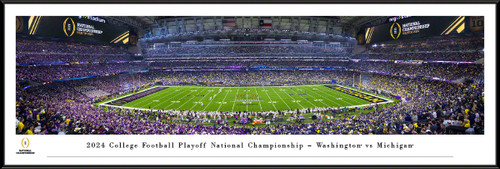 2023-2024 Season College Football Playoff National Championship Kickoff Panoramic Picture - Michigan Wolverines vs. Washington Huskies