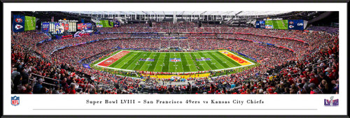 2024 Super Bowl LVIII Kickoff Panoramic Picture - San Francisco 49ers vs. Kansas City Chiefs