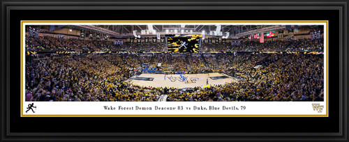 Wake Forest Demon Deacons Men's Basketball Panoramic Picture - LJVM Coliseum Fan Cave Decor