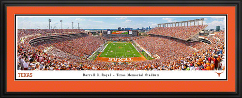 Texas Longhorns End Zone Panoramic Picture - DKR Texas Memorial Stadium Fan Cave Decor