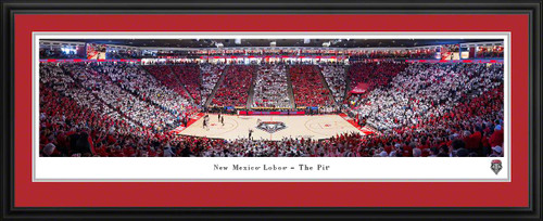 New Mexico Lobos Basketball Panoramic Picture - The Pit Fan Cave Decor