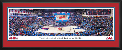 Ole Miss Rebels Basketball Panoramic Picture - The Pavilion at Ole Miss Fan Cave Decor