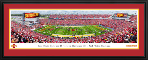 Iowa State Cyclones Football Panoramic Picture - Jack Trice Stadium Fan Cave Decor