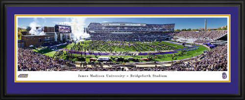 JMU Dukes Football Panoramic Picture - Bridgeforth Stadium Fan Cave Decor