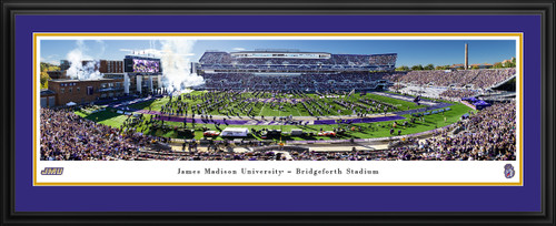 JMU Dukes Football Panoramic Picture - Bridgeforth Stadium Fan Cave Decor