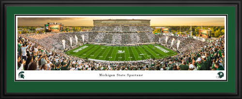 Michigan State Spartans Football Panoramic Picture - Spartan Stadium Fan Cave Decor