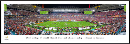 2025-2026 Season College Football Playoff National Championship Kickoff Panoramic Picture - Miami Hurricanes vs. Indiana Hoosiers