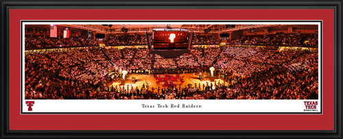 Texas Tech Red Raiders Basketball Panoramic Picture - United Supermarkets Arena Fan Cave Decor