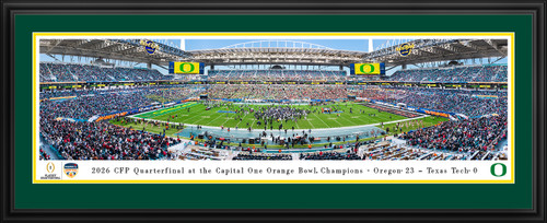 2026 Orange Bowl Champions Panoramic Picture - Oregon Ducks Fan Cave Decor