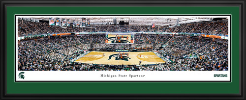 Michigan State Spartans Basketball Panoramic Picture - Breslin Center Fan Cave Decor