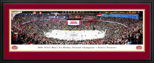 2026 NCAA Hockey National Champions Panoramic Picture - Denver Pioneers Fan Cave Decor
