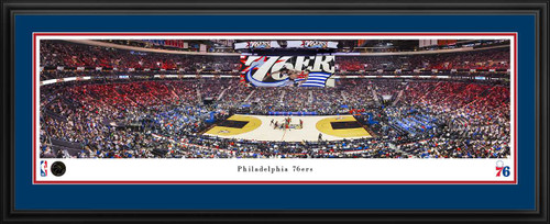 Philadelphia 76ers Throwback Panoramic Picture - NBA Fan Cave Decor