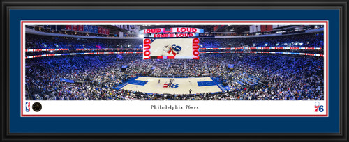 Philadelphia 76ers Panoramic Picture - Sixers NBA Fan Cave Decor