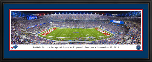 Buffalo Bills Inaugural Game at Highmark Stadium Wall Decor - NFL Poster of Highmark Stadium